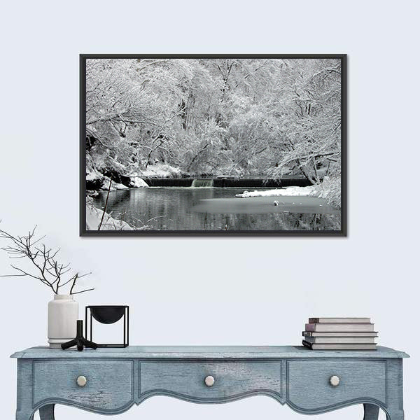 Snow Covered Fairmount Park In Philadelphia Canvas Wall Art