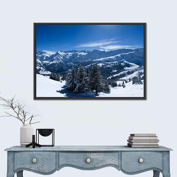 Bernese Alps Near Lenk In Switzerland Canvas Wall Art