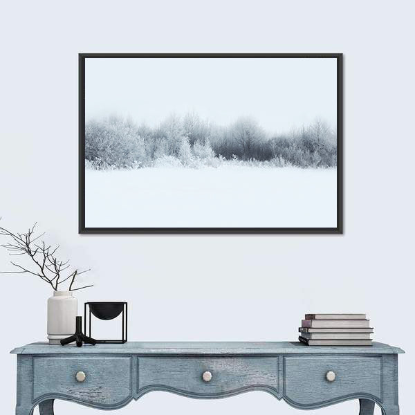 Winter Forest Landscape Canvas Wall Art