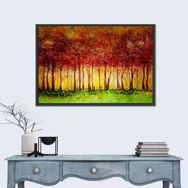 Forest In Fall Canvas Wall Art