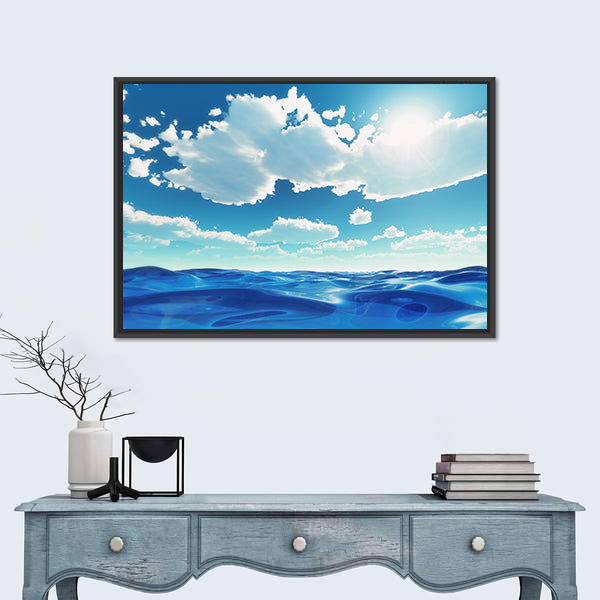 Summer Ocean Waves Canvas Wall Art