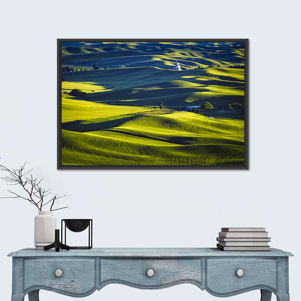 Palouse Rolling Hills at Sunset Canvas Wall Art
