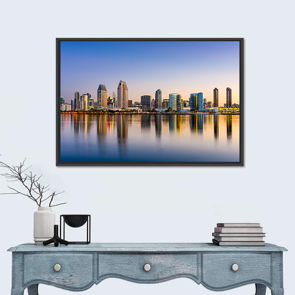 San Diego Skyline at Dusk Canvas Wall Art