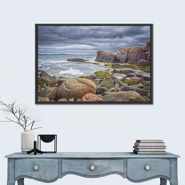 Rocky Coastline at Acadia National Park Canvas Wall Art
