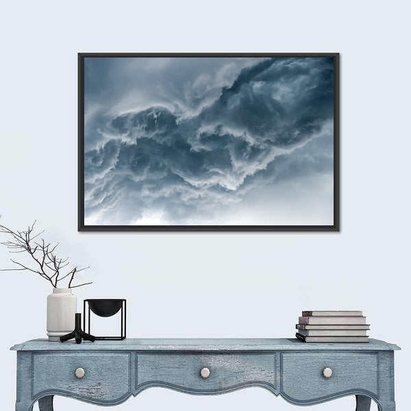 Dramatic Sky With Stormy Clouds Canvas Wall Art