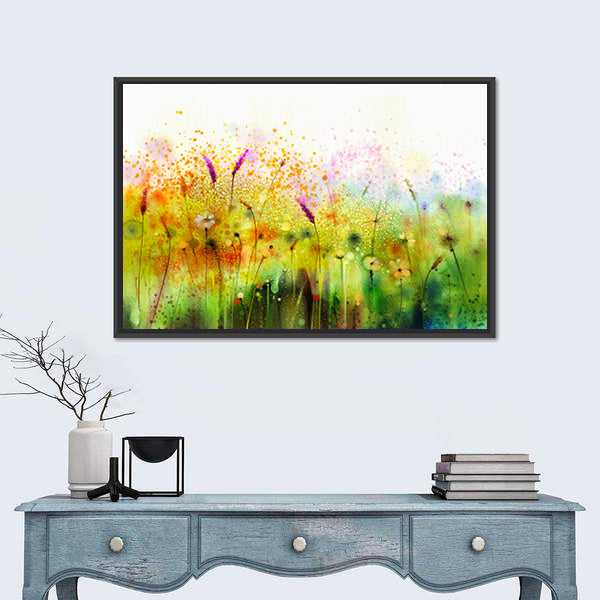 Cosmos Flowers Canvas Wall Art