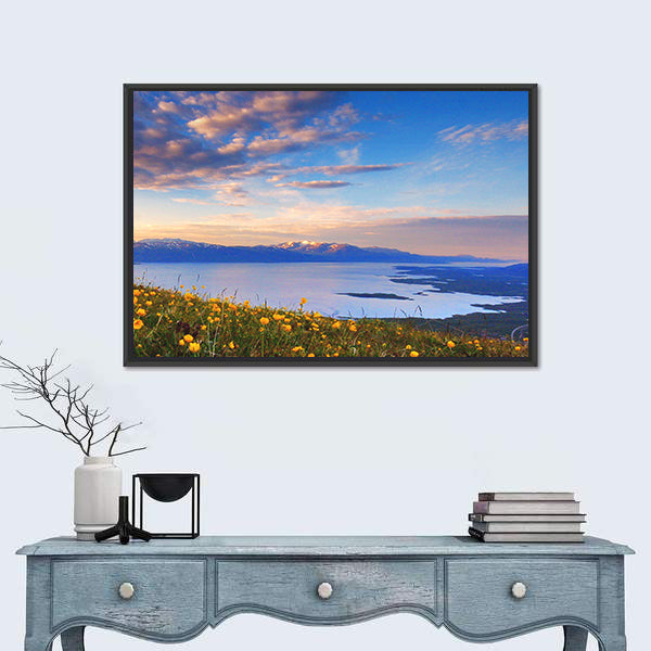 Mountain Lake In Abisko National Park In Sweden Canvas Wall Art