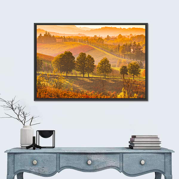 Italian Vineyards and Rolling Hills Canvas Wall Art