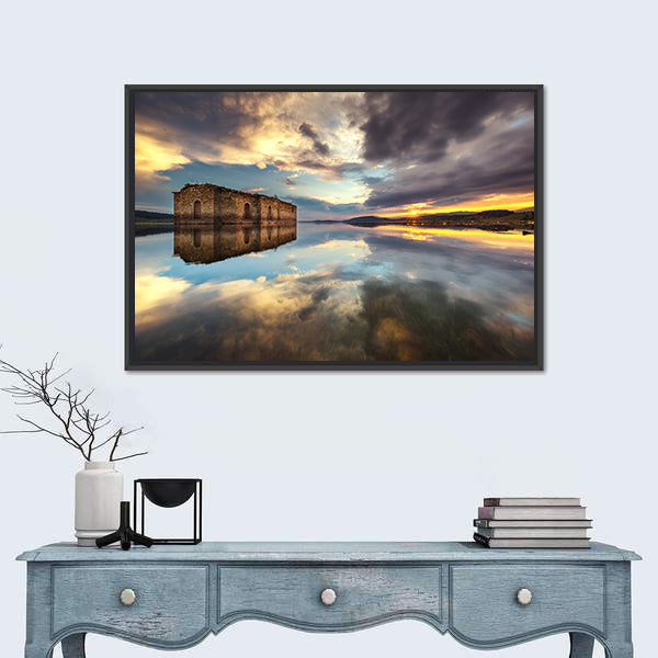 Abandoned Church In Dam Jrebchevo In Bulgaria Canvas Wall Art