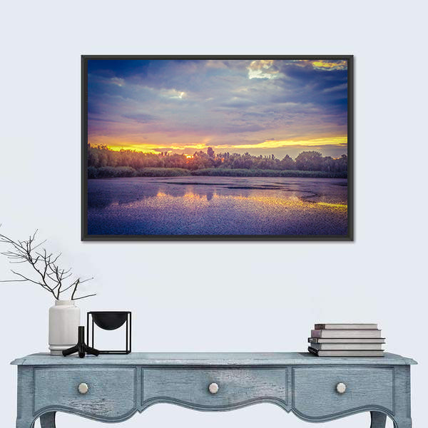 Danube Delta Sunset Canvas Wall Art