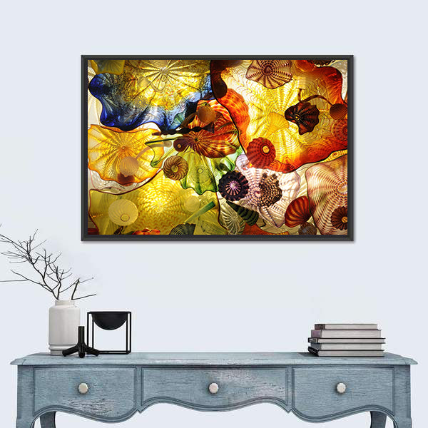 Colorful Artistic Work With Glass Canvas Wall Art