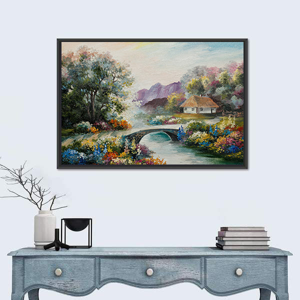 House In The Forest Canvas Wall Art