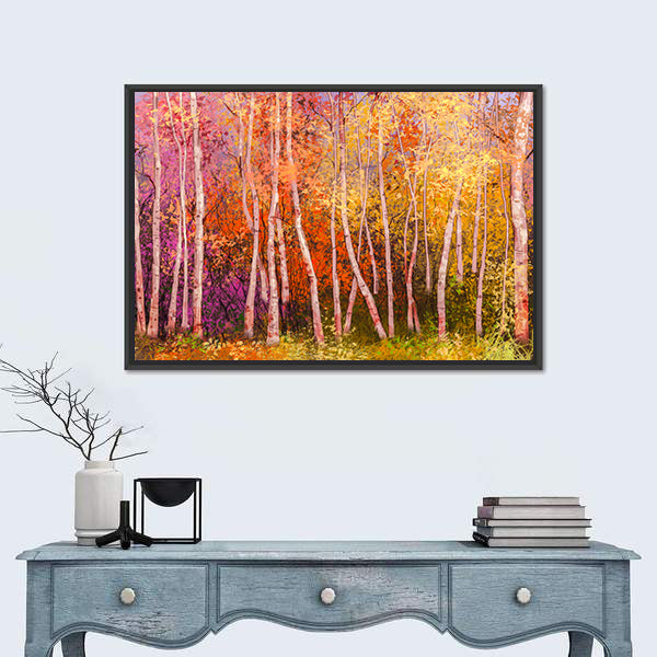 Colorful Autumn Trees Canvas Wall Art