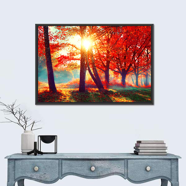 Beautiful Autumnal Park Canvas Wall Art