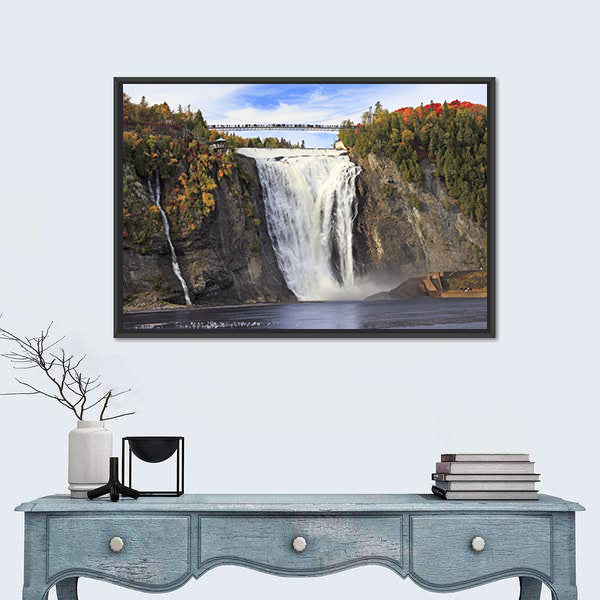 Montmorency Falls In Quebec Canada Canvas Wall Art