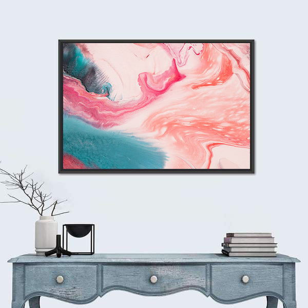Marble Waves Abstract Canvas Wall Art