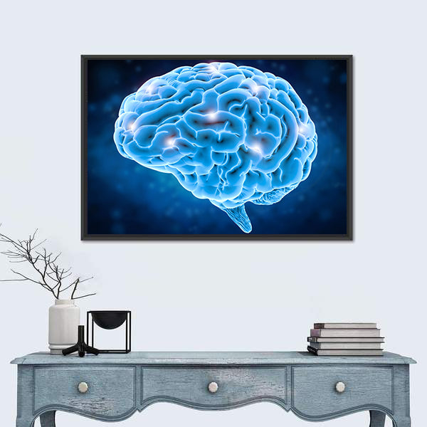 Brain Power Concept Canvas Wall Art