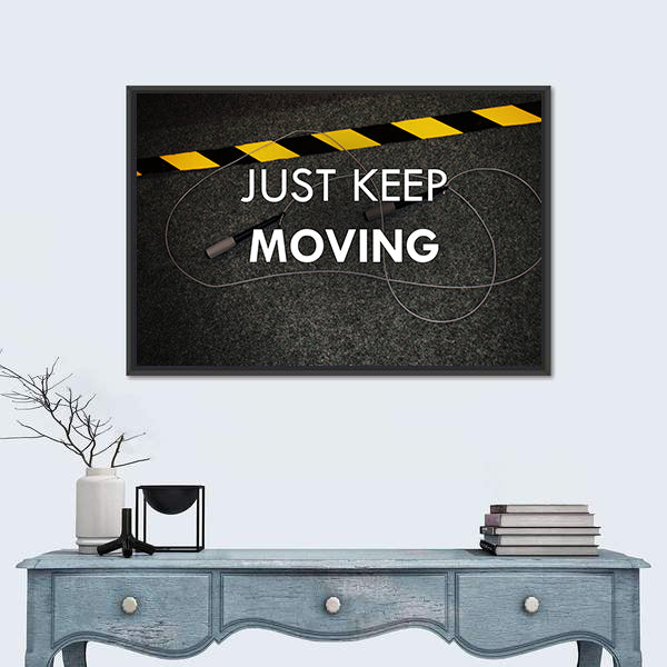 Jump Rope Workout Quote Canvas Wall Art