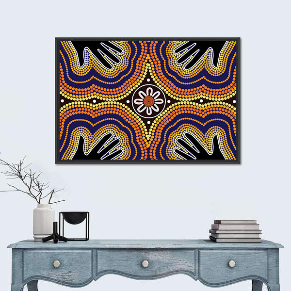 Unity Aboriginal Dot Painting Canvas Wall Art