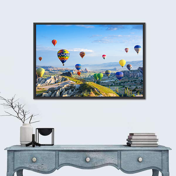 Hot Air Balloons Over Cappadocia Canvas Wall Art