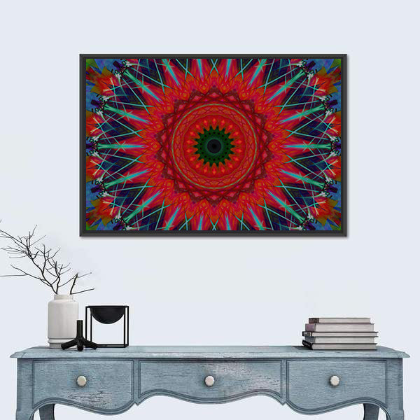 Lotus Blossom Mandala Canvas Wall Art