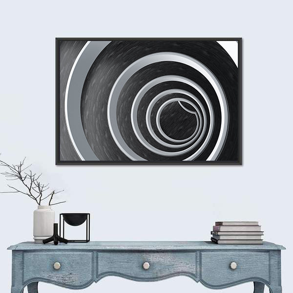 Spiral Ramp Abstract Canvas Wall Art