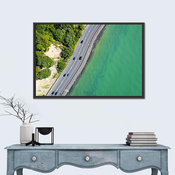 Coastal Road in Auckland Canvas Wall Art
