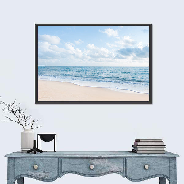 White Sand Beach Canvas Wall Art