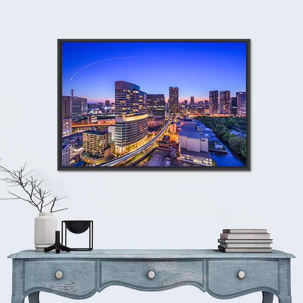Tokyo Cityscape In Japan Canvas Wall Art