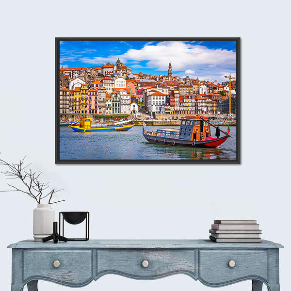 Porto Across the Douro River Canvas Wall Art
