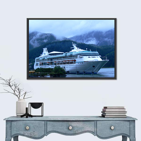 Cruise Ship in Alaska Canvas Wall Art