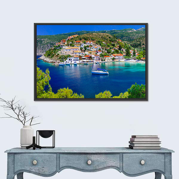Assos Village, Greece Canvas Wall Art