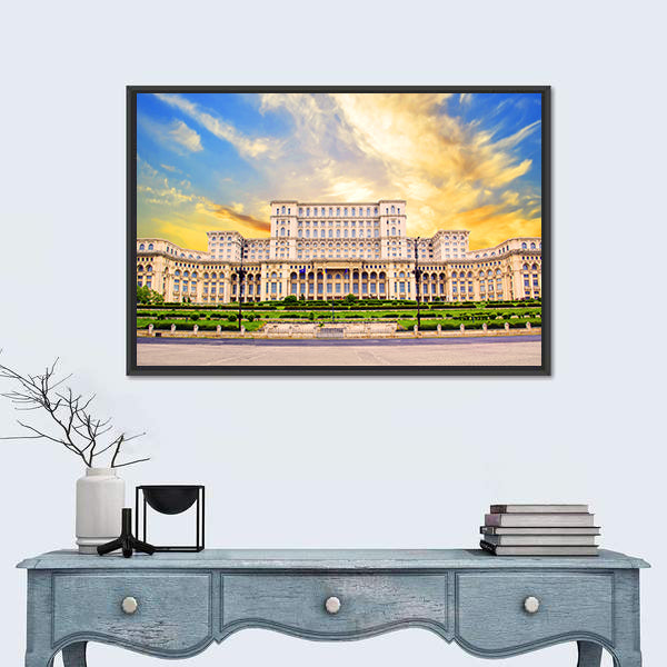 Palace of Parliament, Bucharest Canvas Wall Art