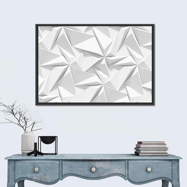 Origami Paper Geometric Pattern Canvas Wall Art