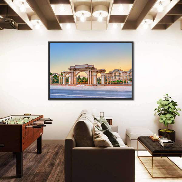 President Palace Of Nation Tajikistan Canvas Wall Art