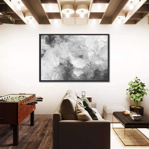 Monochrome Wide Brushstrokes Canvas Wall Art