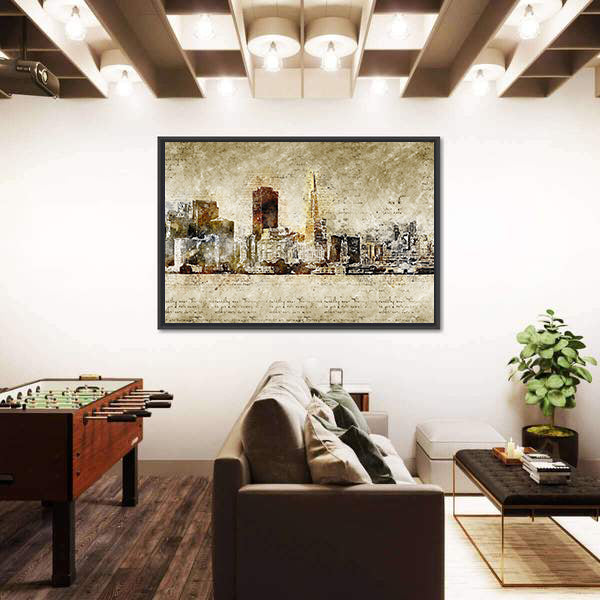 Skyline Of San Francisco Canvas Wall Art