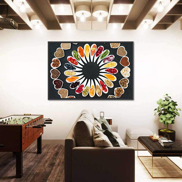 Food For A Healthy Heart Canvas Wall Art