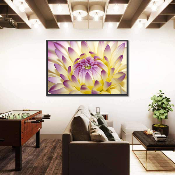 Macro Pink Flower Canvas Wall Art