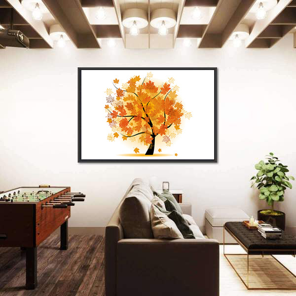 Maple Tree In Autumn Canvas Wall Art