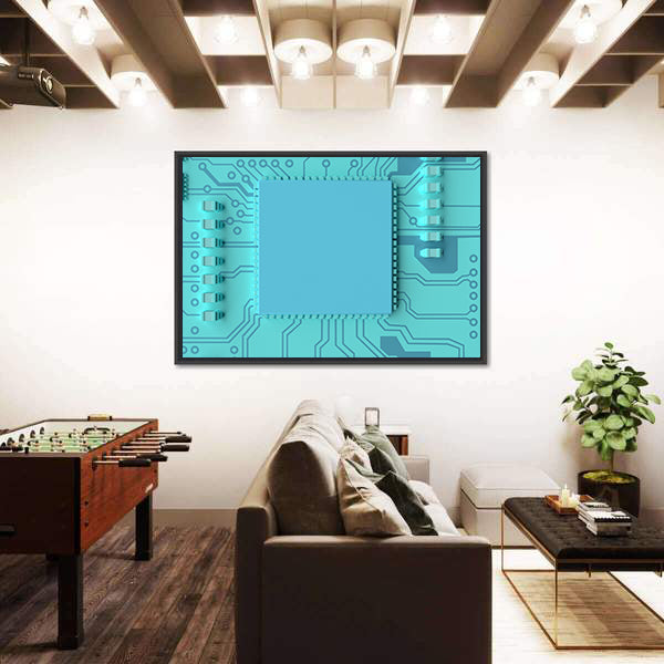 Circuit Board Concept Canvas Wall Art