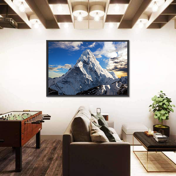 Evening View Of Ama Dablam In Nepal Canvas Wall Art