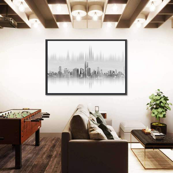 City Network Connection Canvas Wall Art