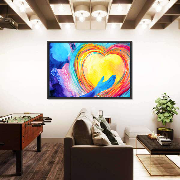 Human And Love Spirit Concept Canvas Wall Art
