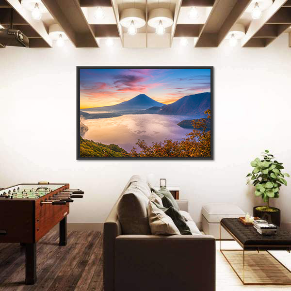 Mount Fuji and Motosu Lake Canvas Wall Art