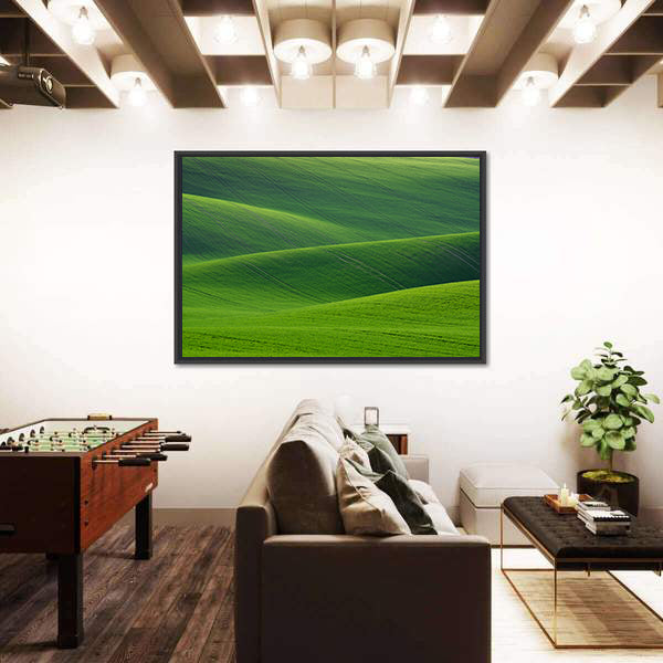 Rolling Green Hills in South Moravia Canvas Wall Art