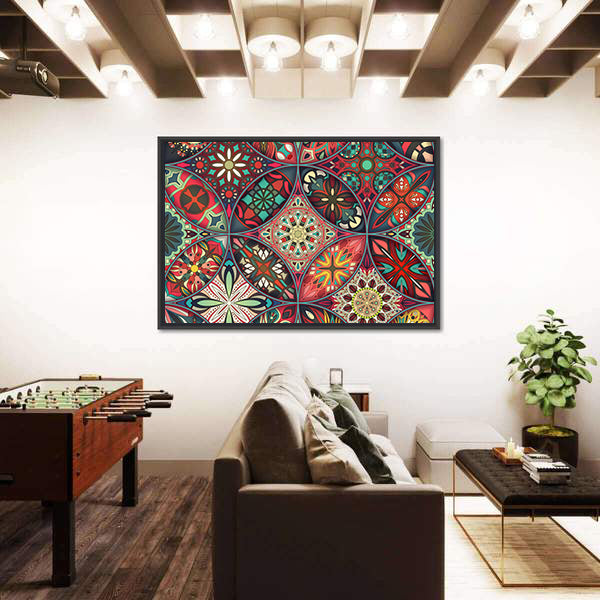 Vintage Mandala Elements Canvas Wall Art