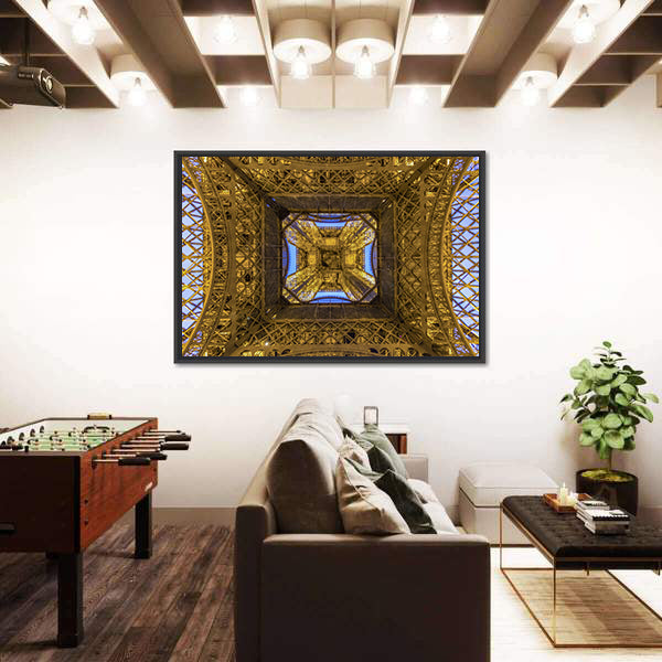 Internal Structure of the Eiffel Tower, Paris Canvas Wall Art