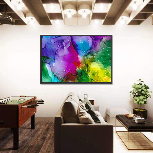 Colorful Alcohol Ink Abstract Canvas Wall Art