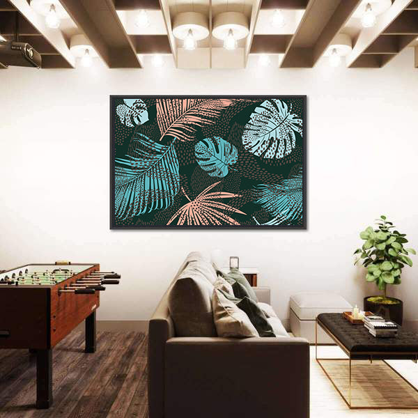 Tropical Foliage Abstract Canvas Wall Art